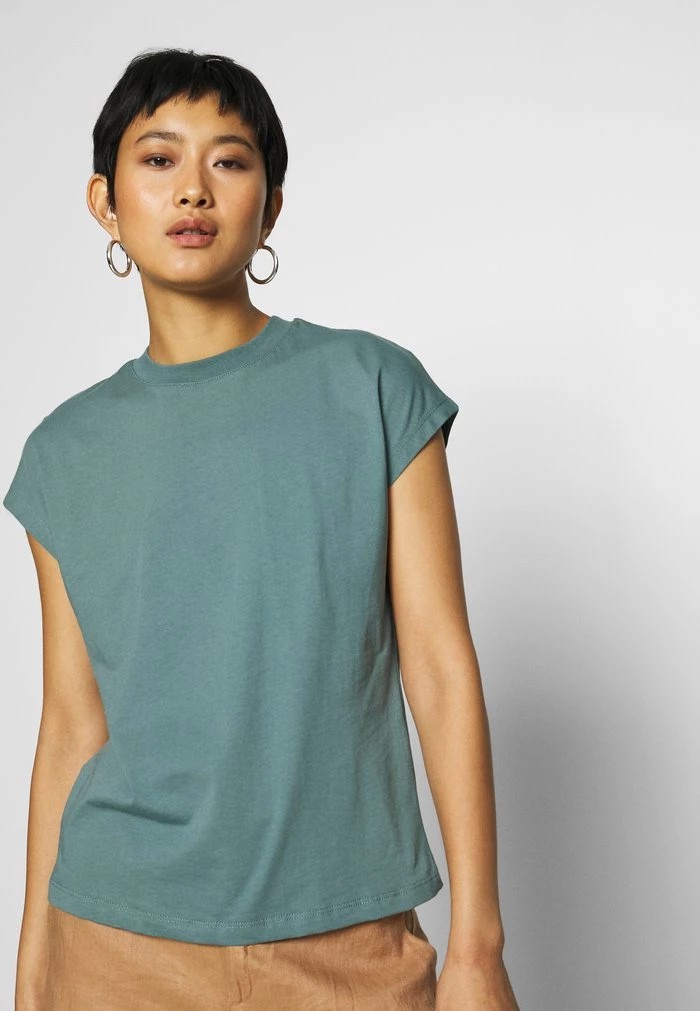 T-Shirt ANNA FIELD Anna Field Basic T-shirt Turquoise Femme | EIX-2175323